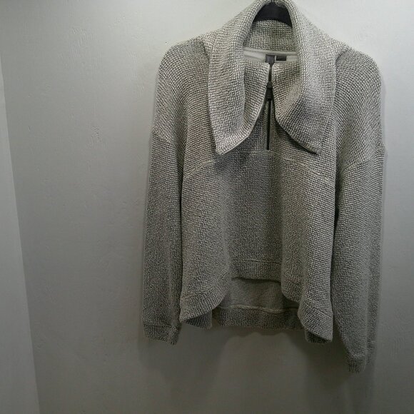 Sweaty Betty Women's Restful Boucle Half Zip Sweatshirt Light Gray Size 4-6 | - Picture 9 of 10